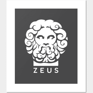 Zeus, Ancient Greece mythology, Stylized head Posters and Art